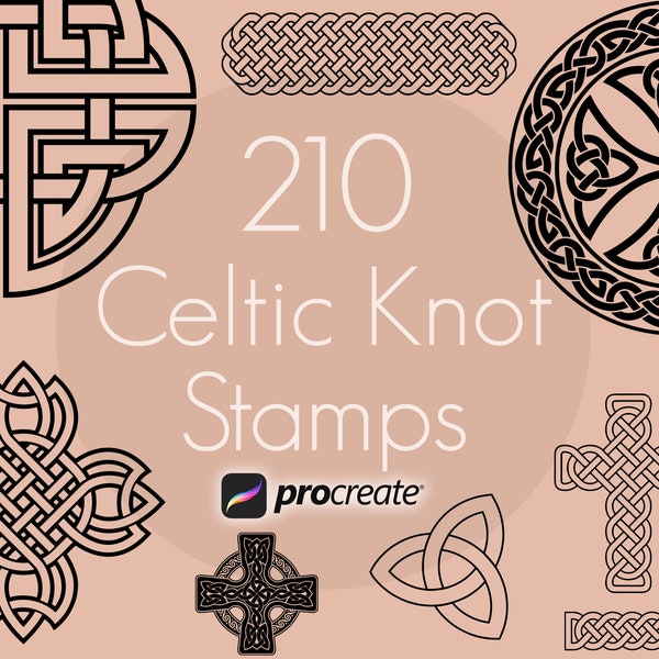 Celtic Knot Procreate Stamps, Irish Procreate Stamps, Trinity Procreate Stamps, Viking Tattoo, Tattoo Procreate Stamps, Commercial Use