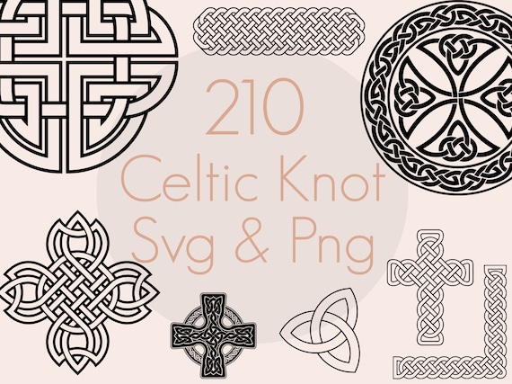 210 Celtic Knot SVG & PNG Bundle: Irish Designs (Commercial Use)