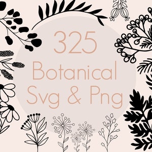Botanical Svg Bundel | Floral Svg Bundel | Flower Svg Bundel | Verlaat Svg Bundel | Branches Svg Bundel | Commercieel gebruik inbegrepen