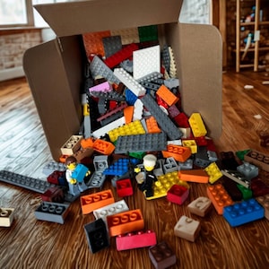 Abenteuer Baukasten: 200 g/m² LEGO Steine + Minifigur + Zubehör nach Wahl