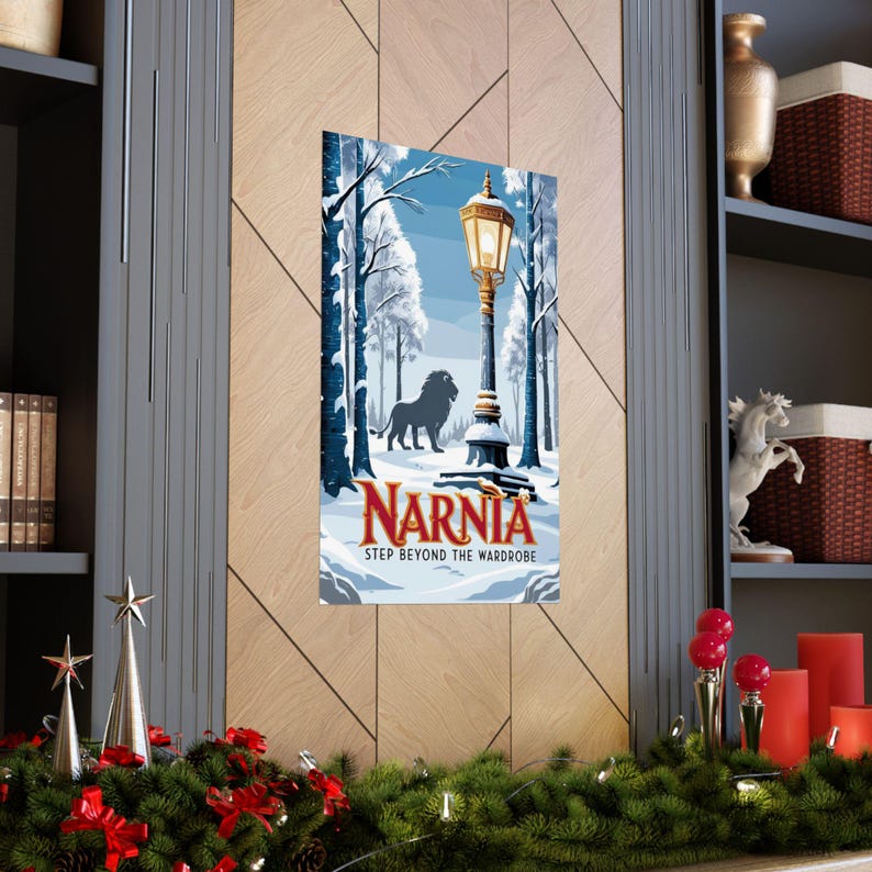 Narnia Retro Poster: Step Beyond the Wardrobe - Etsy