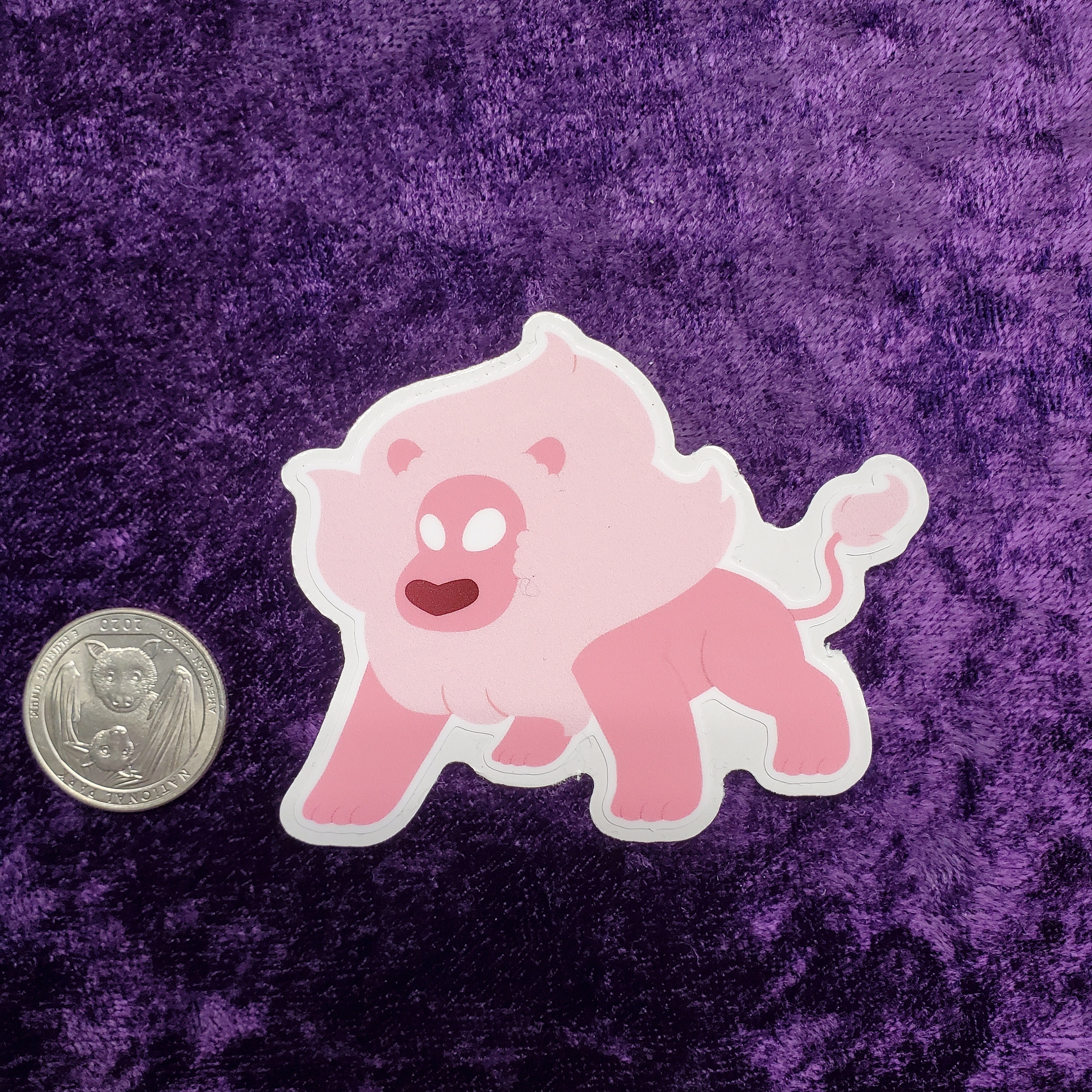 Pink Lion vinyl sticker