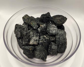 Piedras de turmalina negra en bruto (mezcla de 142 g): Cristales brasileños naturales