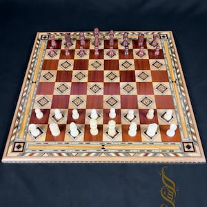 Handmade Chess Board/Chess Board Size 40 x 40 cm,Chess Set - Beautiful Large Wooden Chess Sets - Wood Board