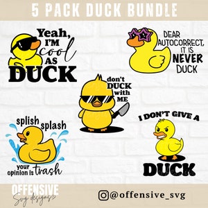 SVG-bundel, rubberen eend SVG, eend SVG, sarcasme Svg, grappige eend Svg, Snarky Svg, | Door aanstootgevende Svg
