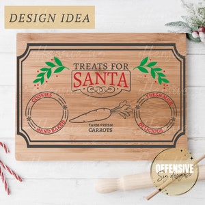 Treats For Santa SVG | Santa Cookie Plate Design (Digital Download)