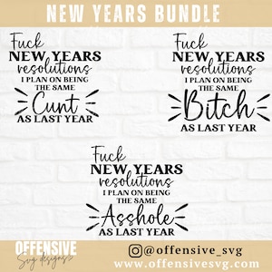 Nouvel an Svg - Happy New Year Svg - Nouvel an Svg - Svg Bundle - jurer Svg - sarcastique Svg - Cricut Svg - Png