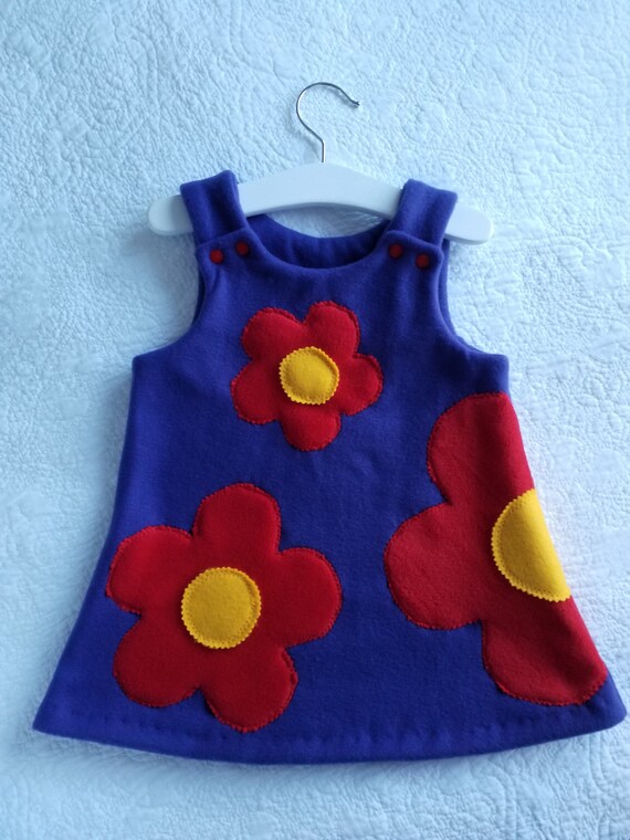 Retro Daisy - Fleece Pinafore Dress by Audrey's Attic