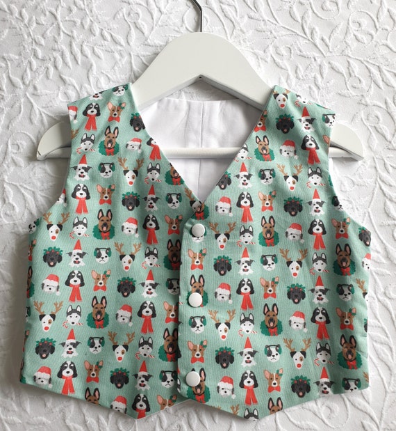 Christmas Waistcoat - puppies