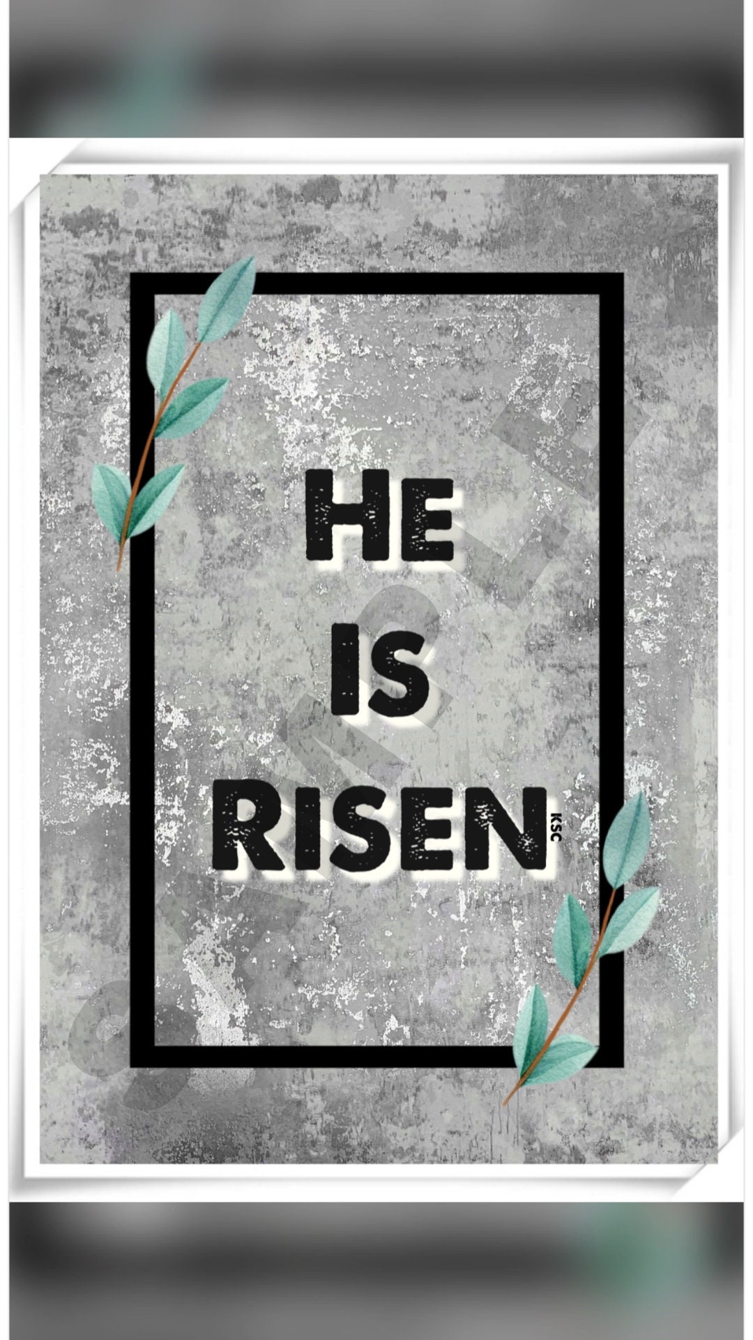 He is Risen Black and White Etsy