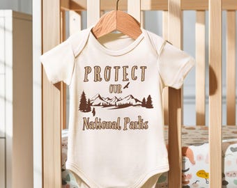 Protect National Park Baby Onesie® Future Adventurer Parks Nursery Infant Gift -Mountain Adventure Buddy - Ranger Baby - Hiking Bodysuit