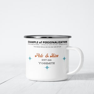 Custom Pop Up Camp Mug Personalize BIG POP-UP Camper Mug, Custom Camp Mug gift for him & her, Pop-Up Camper gift mugs, Custom Couple Present image 6