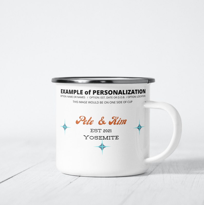 Custom Pop Up Camp Mug Personalize BIG POP-UP Camper Mug, Custom Camp Mug gift for him & her, Pop-Up Camper gift mugs, Custom Couple Present image 6