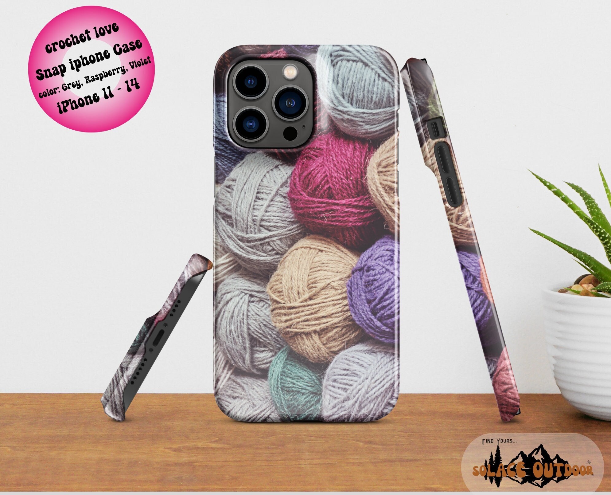 Cute and funny I'm Hooked on you Crochet hook and Yarn design iPhone Case  for Sale by Eggtooth