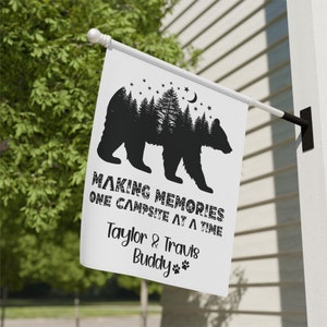Custom Camper Flag Bear Sign for Cabin Home Custom Camping Gift Idea ...