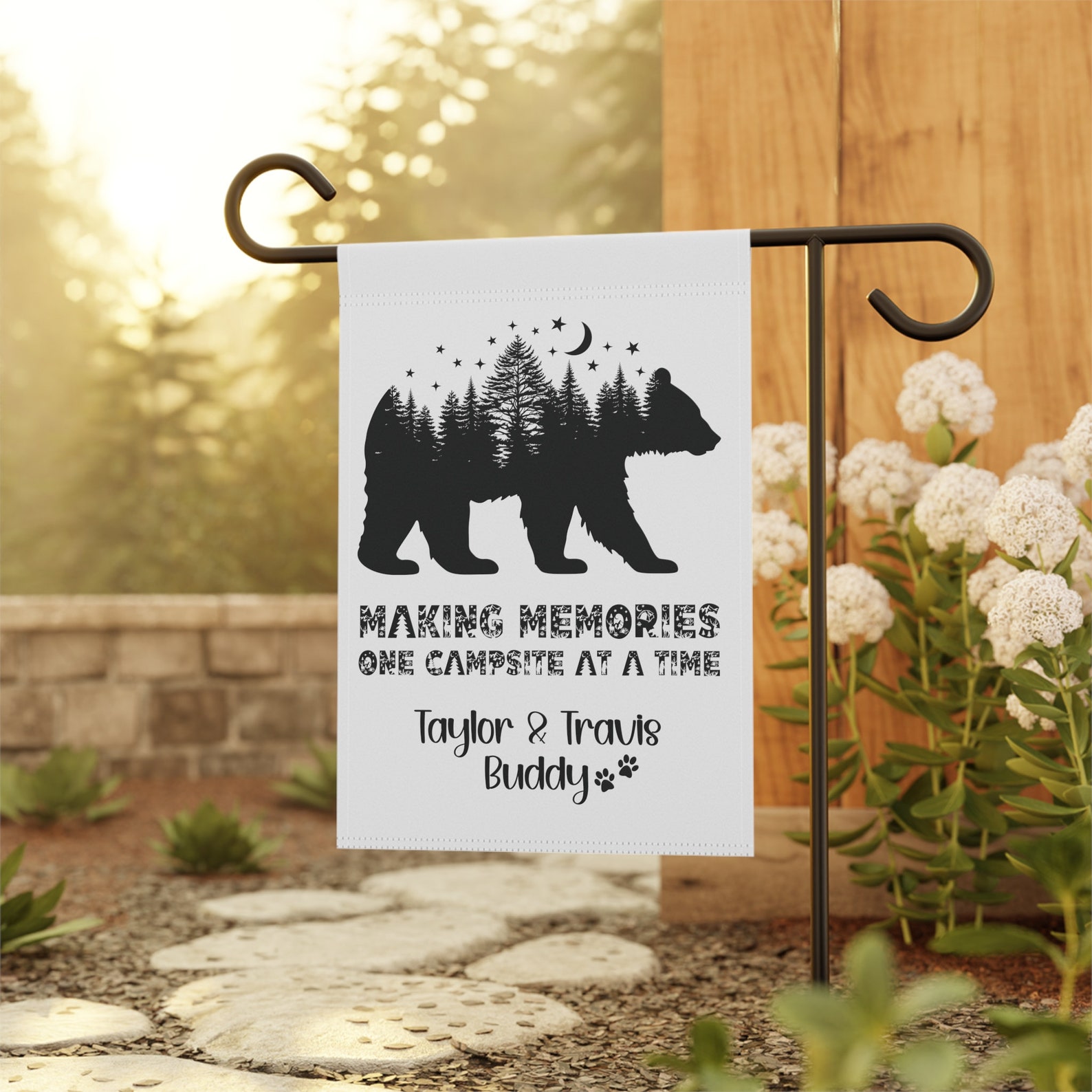 Custom Camper Flag Bear Sign for Cabin Home Custom Camping Gift Idea ...