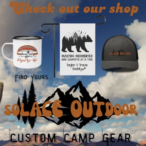 Custom Camper Flag Bear Sign for Cabin Home Custom Camping Gift Idea ...