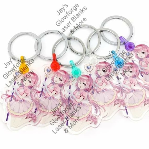 The Acrylic Place Plastic Keychain Connector Tab/Snap/Clip (Clear), 18mm by  8 mm