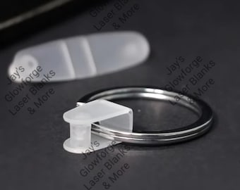 Plastic Keyring Connectors (1/4") | Keychain Snaps | Keychain Connect | Glowforge | Mira | Thunder | Laser | Blanks | Wholesale Pricing