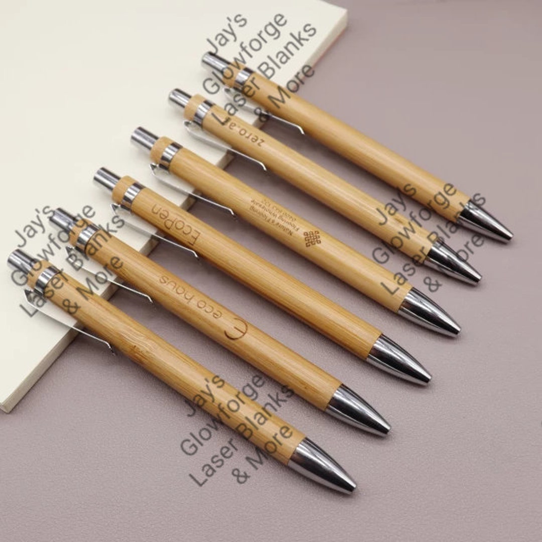 Bamboo Pens 40 Qty Glowforge Mira Thunder Laser Blanks Wholesale
