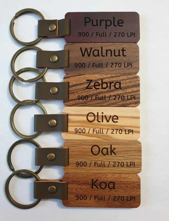 Homemaxs 6pcs Wood Keychain Blank Wood Keychain Blanks Wooden Key Ring Crafts Keychain Engravable Wood Pendent, Adult Unisex, Size: 4.5X3.5X0.6CM