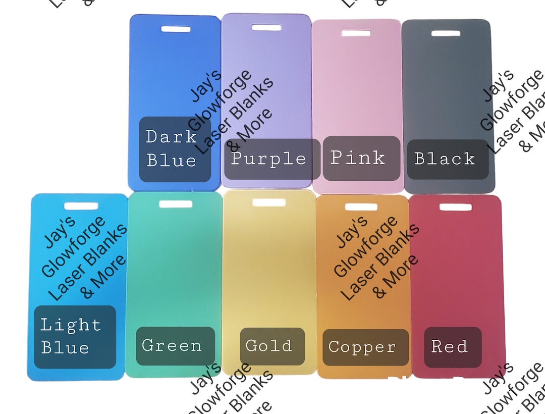 Luggage Tags Anodized Aluminum Mira Thunder Laser Fiber