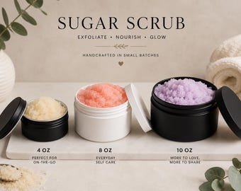 Homemade Sugar Scrub: Handcrafted with natural ingredients for you and your skin!