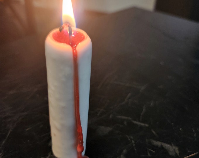Vampire Tears Bleeding Candles 10 Black Taper Candles That bleed Red