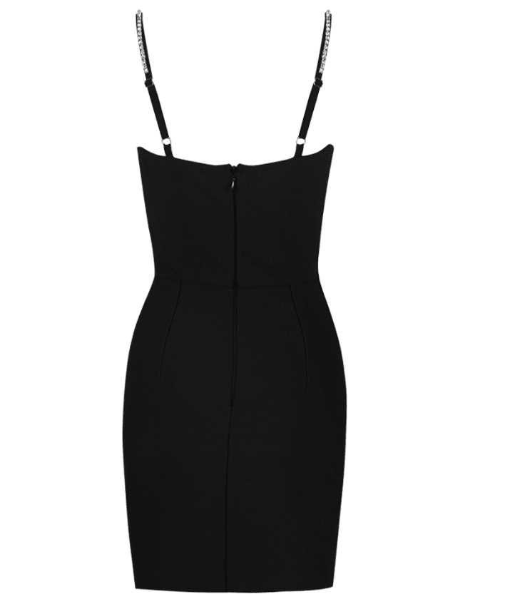 Black Mini Embellished Dress - Etsy
