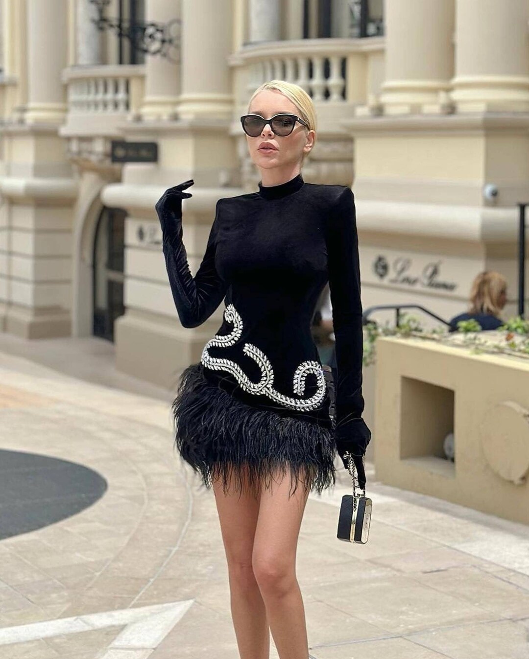 Black Long Sleeve With Gloves Mini Dress - Etsy