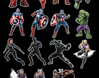 Adornos para cupcakes con personajes y logotipos de los Vengadores / 23