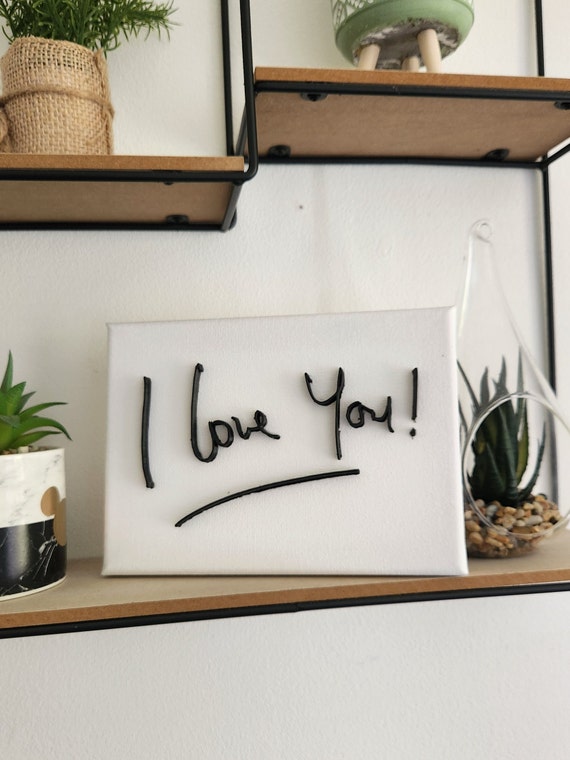 Personalised 3D Raised Handwritten Sign | Framed Gift for loved one