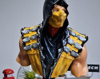 Busto de Scorpion de Mortal Kombat (impreso en 3D)