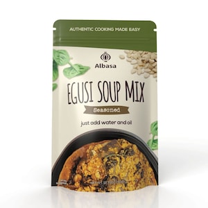 Egusi Soup Mix, 12oz Authentic African. Ready-To-Cook. No Preservatives. No Fillers