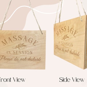 Engraved Massage in Session Sign, Sign for Therapists, Massage Therapy Decor, in Session, Do Not ...