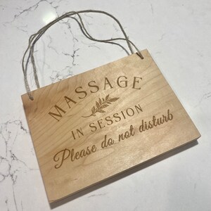 Engraved Massage in Session Sign, Sign for Therapists, Massage Therapy Decor, in Session, Do Not ...