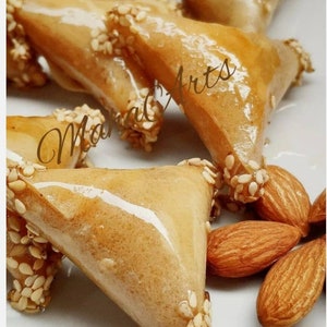 Homemade Moroccan Almond Cookies Briwat 1 lb بريوات