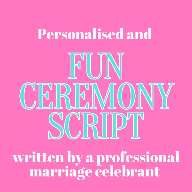 Wedding Celebrant Script, Fun Modern Wedding, Non-Religious Ceremony, Ceremony Script, Wedding Officiant, Wedding Ceremony Script, image 1