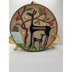 Ceramic Plate Ciriaco Piras & Sons Vintage Sardinia Italy Wall Decoration 1960s