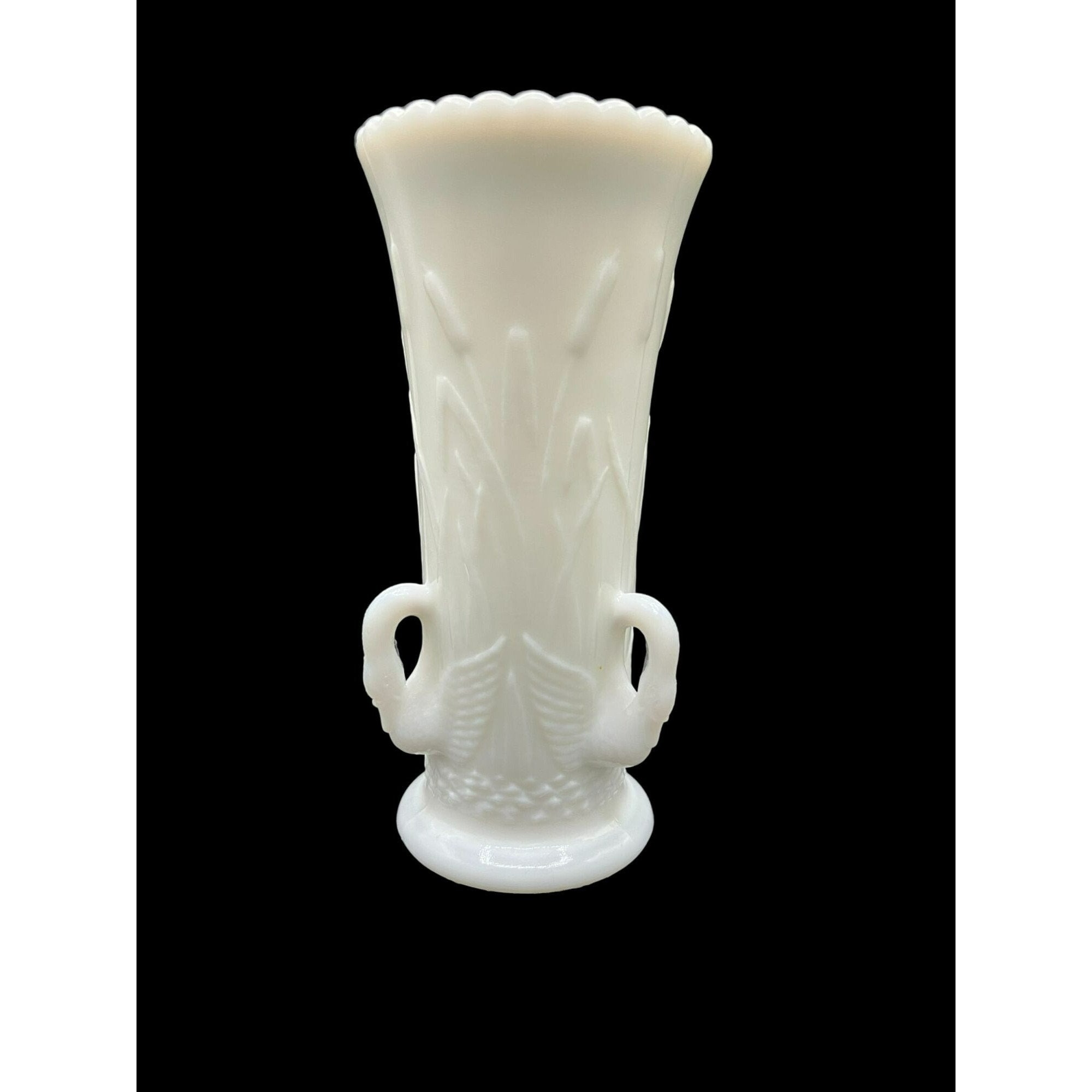 VTG Westmoreland Swan Milk Glass Vase Collectible Wedding