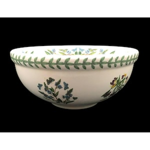 "Vintage Portmeirion ""The Botanic Garden"" Mischende Servierschüssel Woody Nachtschatten Blumenmuster 24,5 cm Durchmesser 2,3 Pfund."