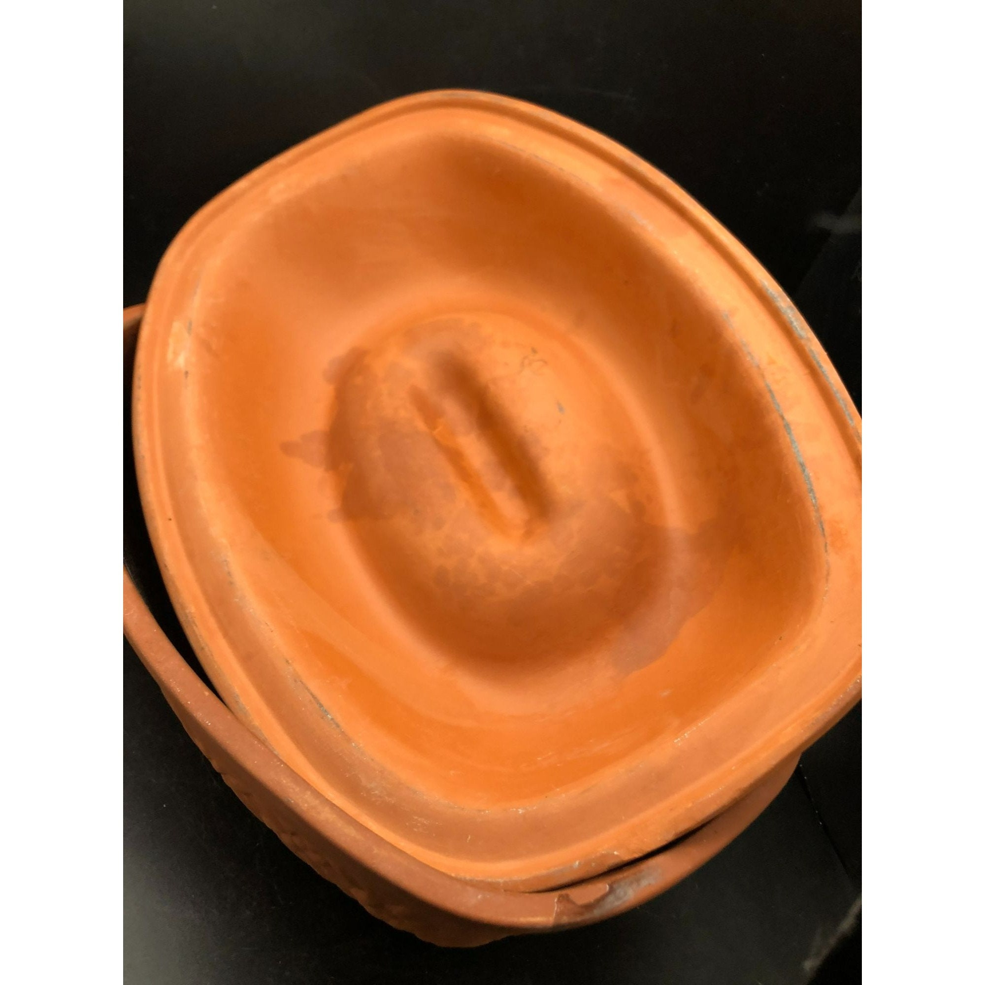 VINTAGE La Terracotta Baker Roasting Pan W/ Lid Terracotta Etsy