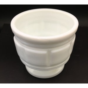 Vintage Randall Milk Glass Jardiniere Vase Planter 4 3/8&quot; x 4 5/8&quot;