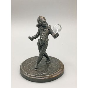 Belle Époque French ÉMILE BRUCHON Bronze Pierrot/Harlequin Collection Française #3