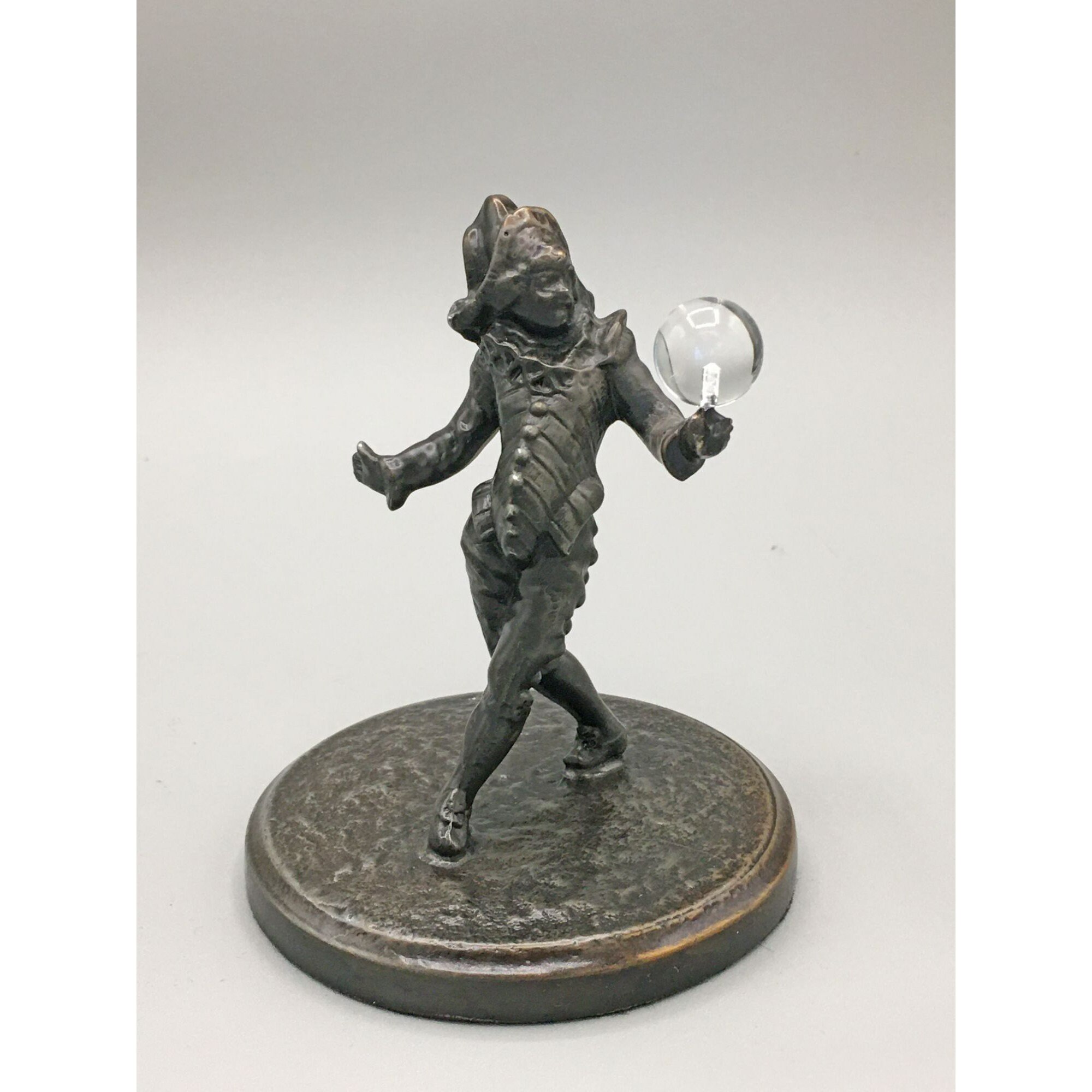 Belle Époque ÉMILE BRUCHON Bronze Collection Pierrot/Arlequin Française #3
