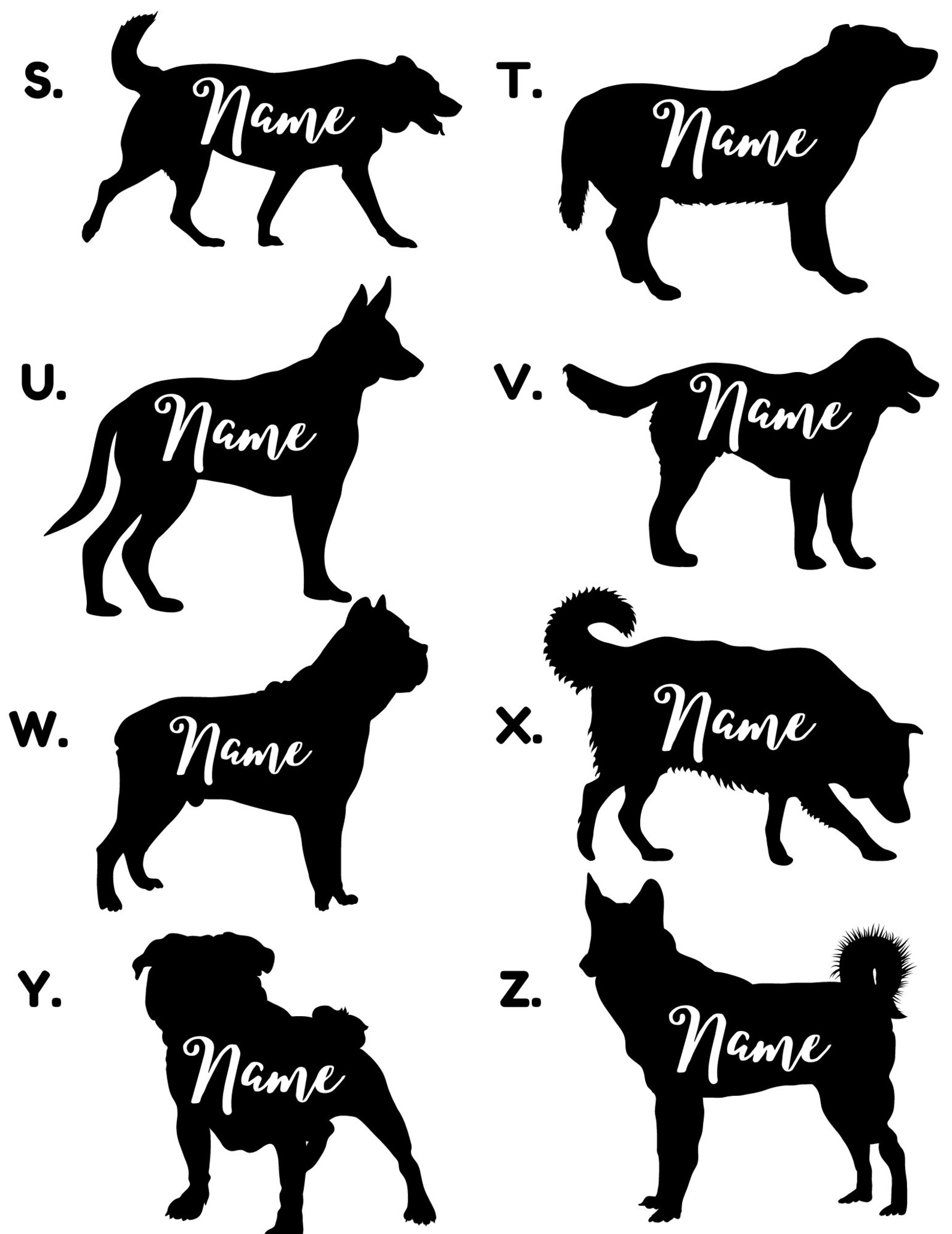 Custom Dog Decal With Name Sticker for Etsy