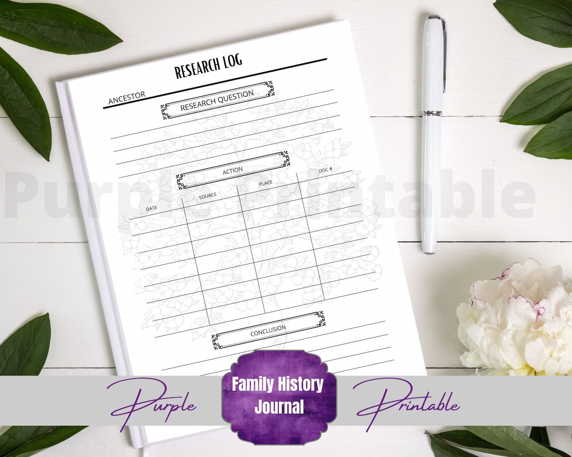 Family History, Junk Journal, Family Tree, Kit, Book, Genealogy, Story