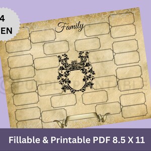 wykres rodowodowy B1,karta przodków,wydrukowalne wypełnialne drzewo genealogiczne,cyfrowy szablon genealogii