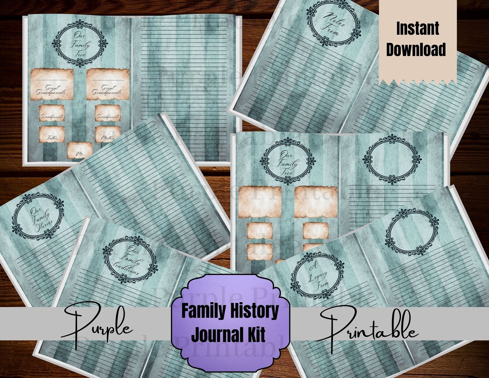 Family History Junk Journal Family Tree Book Genealogy Etsy