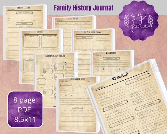 Family Tree Genealogy Logbook: Family Tree Chart Notebook
